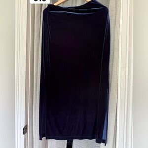 Denim&Co Deep Blue Velvet Maxi Skirt